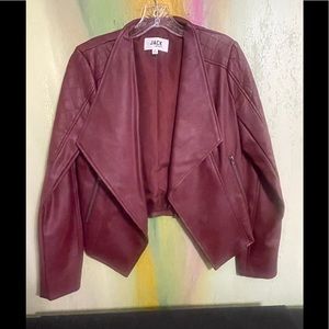 Jack by BB Dakota faux leather jacket in burgundy